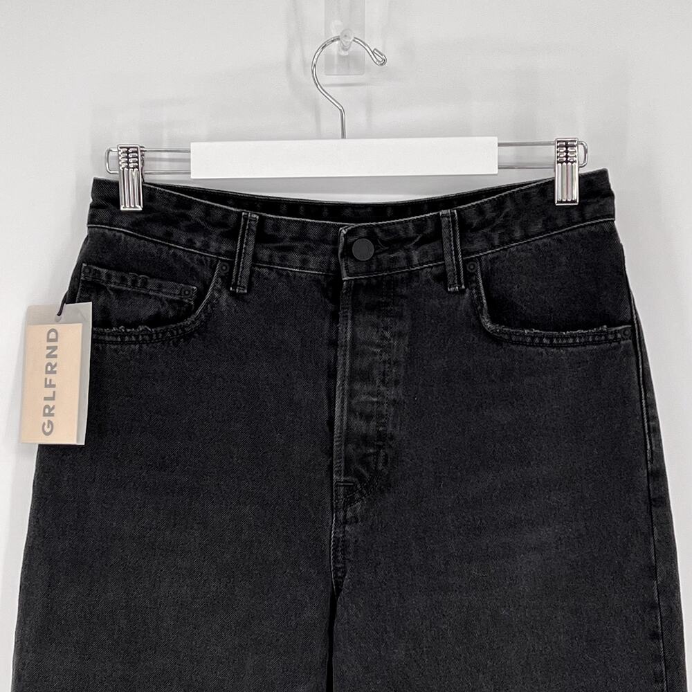 GRLFRND NWT The Amanda Boyfriend Jeans Downtown Black Women’s Size 27 Mid Rise - Picture 3 of 7